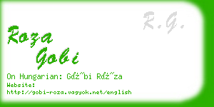 roza gobi business card